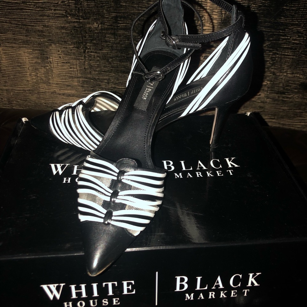 WHBM- Hayden- Black/White Heels- 7.5